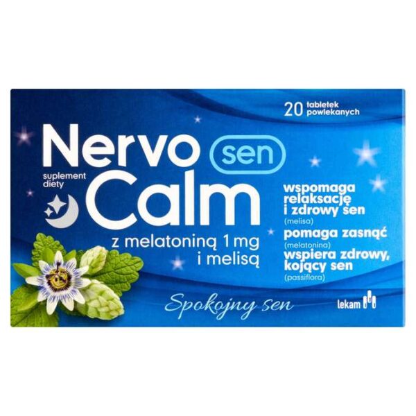 NervoCalm Sleep mit Melatonin und Melisse 20 Tabletten Wohlsein