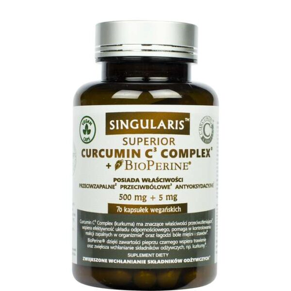 Singularis Superior Curcumin C3 Complex + Bioperine 500mg+5mg 70 vegane Kapseln Digestiv