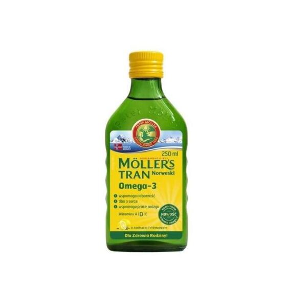 Mollers Tran Norwegische Zitrone Flüssig 250ml Immunität des Körpers