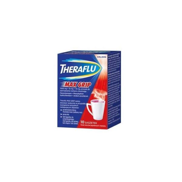 Theraflu Max Grip Pulver für Lösung 1g + 70mg + 10mg Erkältungs- und Grippemedikamente