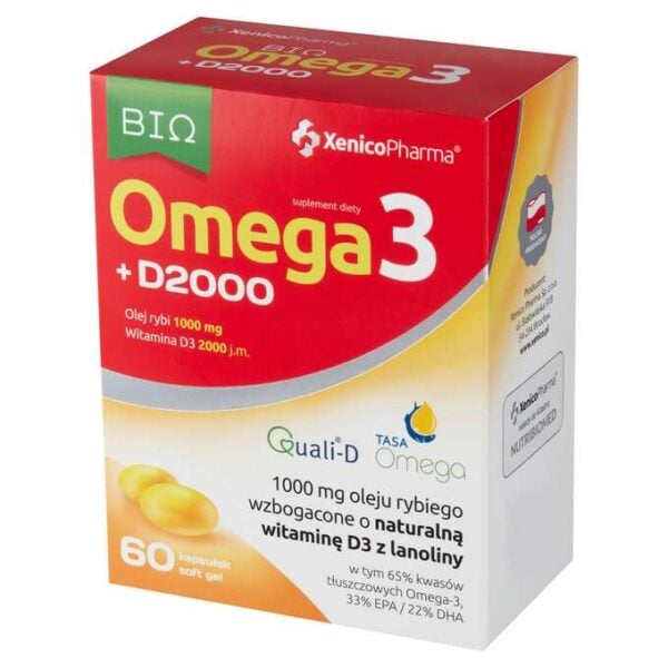 BIO Omega3 + D 2000 (65% Omega) Immunität des Körpers