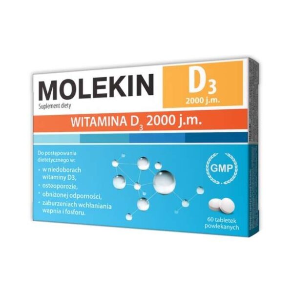 Molekin D3 2000 IU. 60 Tabletten Vitamine und Spurenelemente