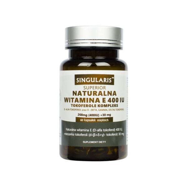 Singularis Superior Natural Vitamin E Tocopherole Complex 400IU 60 Kapseln Vitamine und Spurenelemente