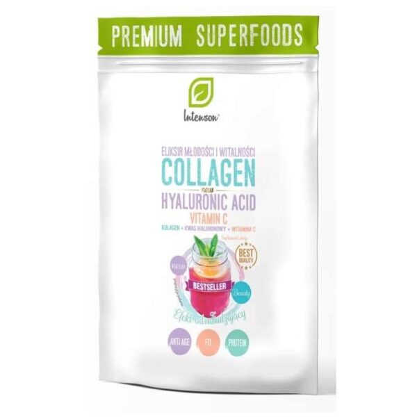 Intenson Kollagen + Hyaluronsäure + Vitamin C Nutrikosmetik